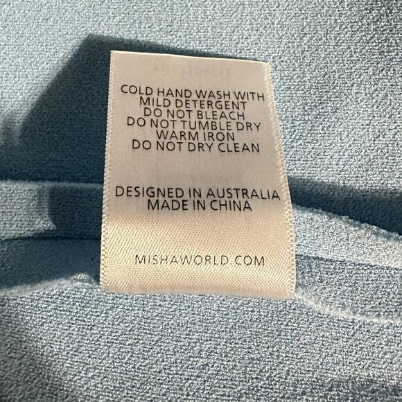 Misha Medora Strapless Cutout Midi Dress Women's 12 Powder Blue NWT - Picture 7 of 10